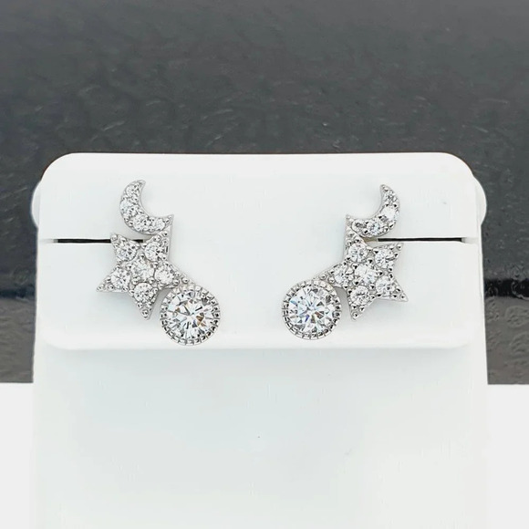 "925 sterling silver luxury CZ earrings for women/girls, Best for gift, RJUS2214 - Picture 7 of 10